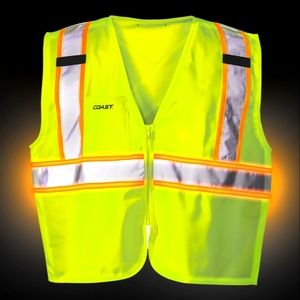 Coast High-Vis Bundle!  NEW Coast  Rechargeable High-Vis Safety Vest + Arm Band